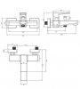 OMNIRES Bateria wannowa PARMA czarny mat PM7430BL